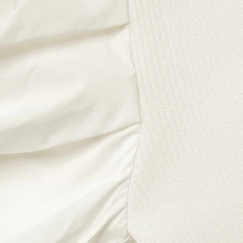 BARNEYS NEW YORK コンビネーション ボリュームスリーブニットプルオーバー OFF WHITE