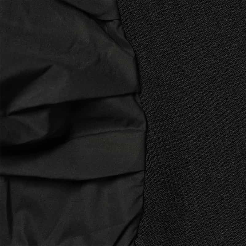 BARNEYS NEW YORK コンビネーション ボリュームスリーブニットプルオーバー BLACK