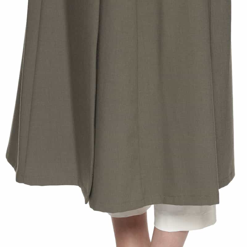 BARNEYS NEW YORK ウォッシャブル ベルト付きロングベスト BROWN