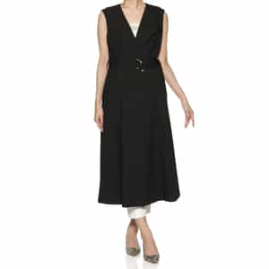 ウォッシャブル ベルト付きロングベスト