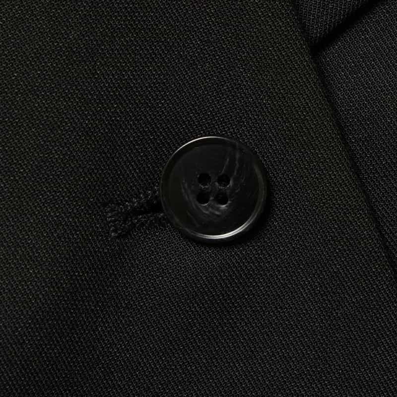 BARNEYS NEW YORK ウォッシャブル ベルト付きロングベスト BLACK