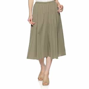 ウォッシャブル ドローストリングガウチョパンツ