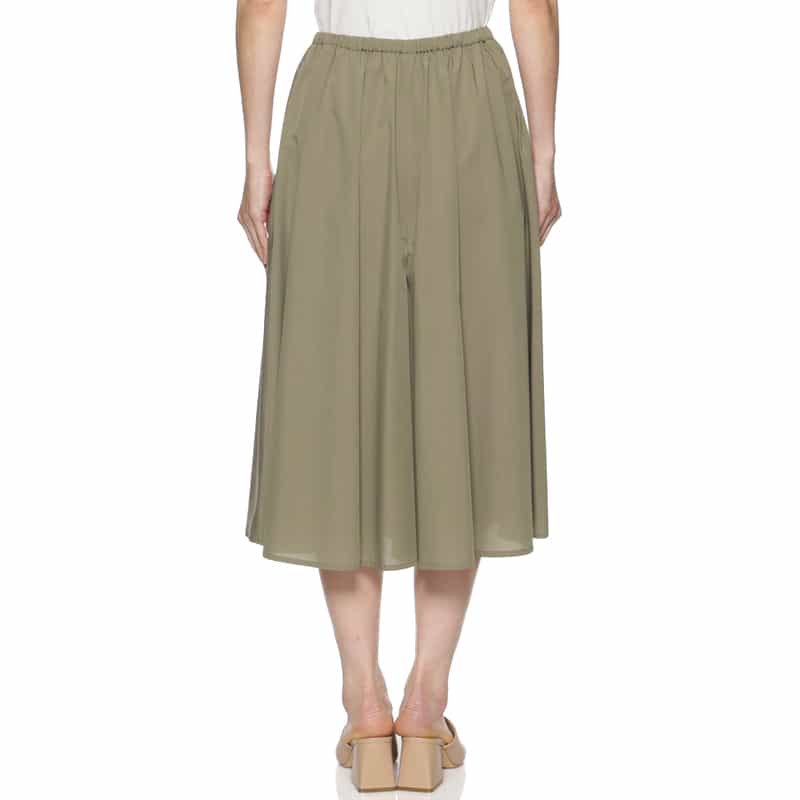 BARNEYS NEW YORK ウォッシャブル ドローストリングガウチョパンツ KHAKI