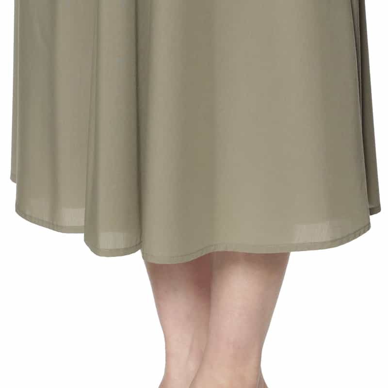 BARNEYS NEW YORK ウォッシャブル ドローストリングガウチョパンツ KHAKI