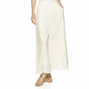 ウォッシャブル レースワイドパンツ