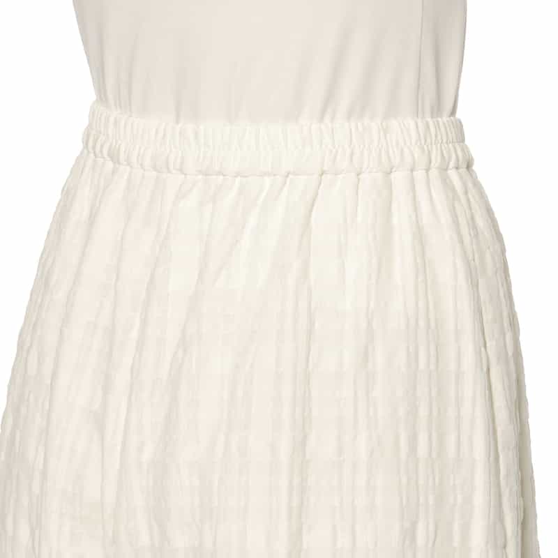 BARNEYS NEW YORK ウォッシャブル レースワイドパンツ WHITE