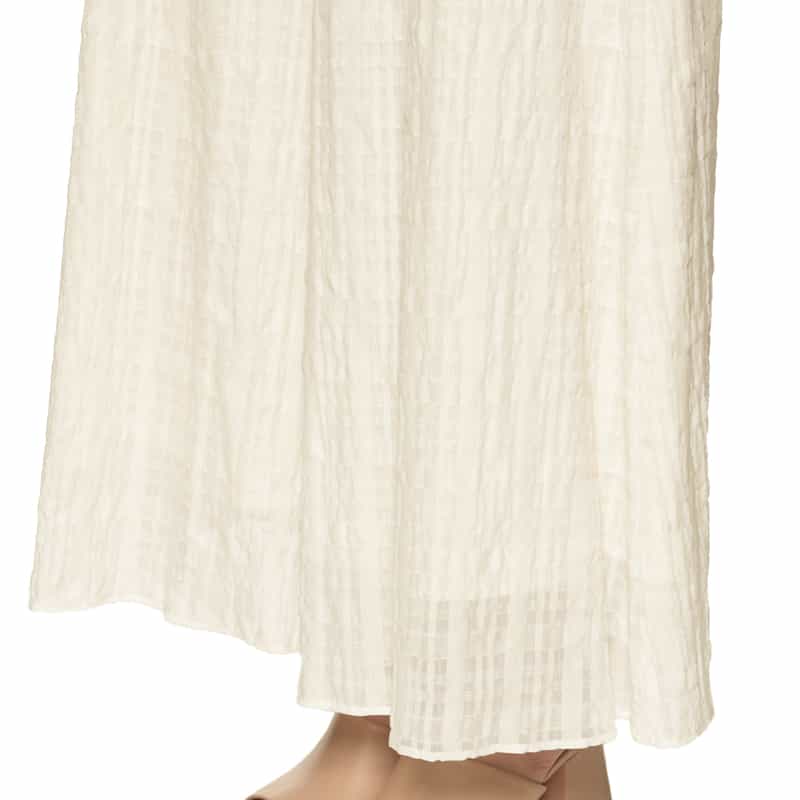 BARNEYS NEW YORK ウォッシャブル レースワイドパンツ WHITE