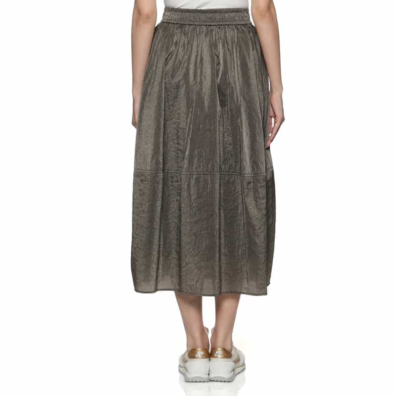 BARNEYS NEW YORK ウォッシャブル 切替コクーンスカート GRAY