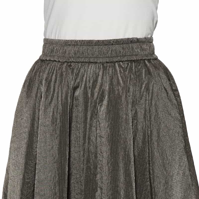 BARNEYS NEW YORK ウォッシャブル 切替コクーンスカート GRAY
