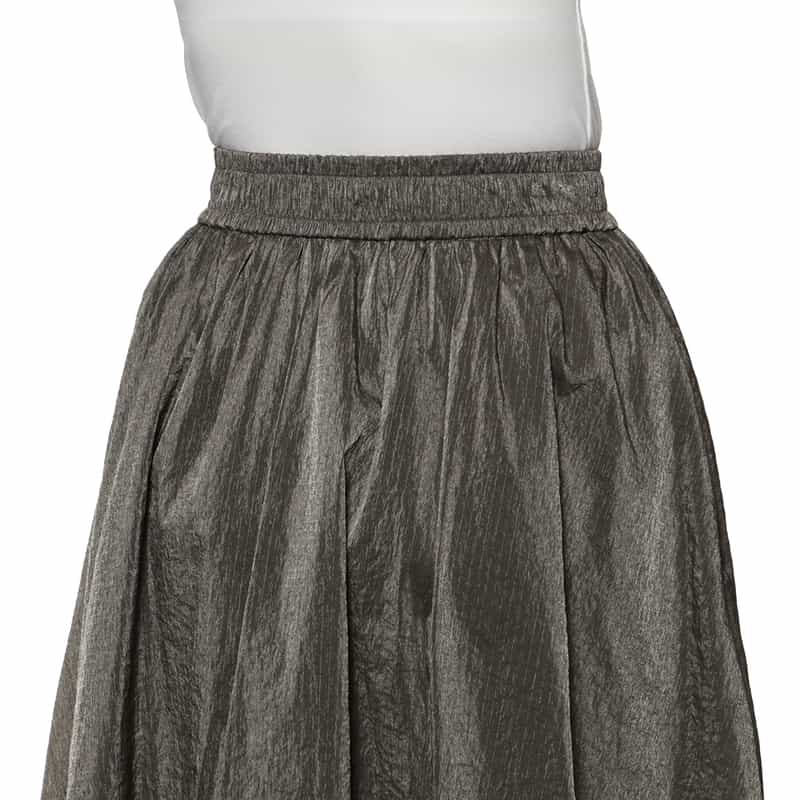 BARNEYS NEW YORK ウォッシャブル 切替コクーンスカート GRAY