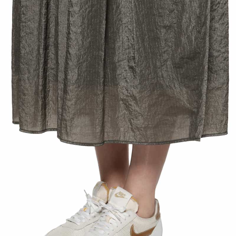 BARNEYS NEW YORK ウォッシャブル 切替コクーンスカート GRAY