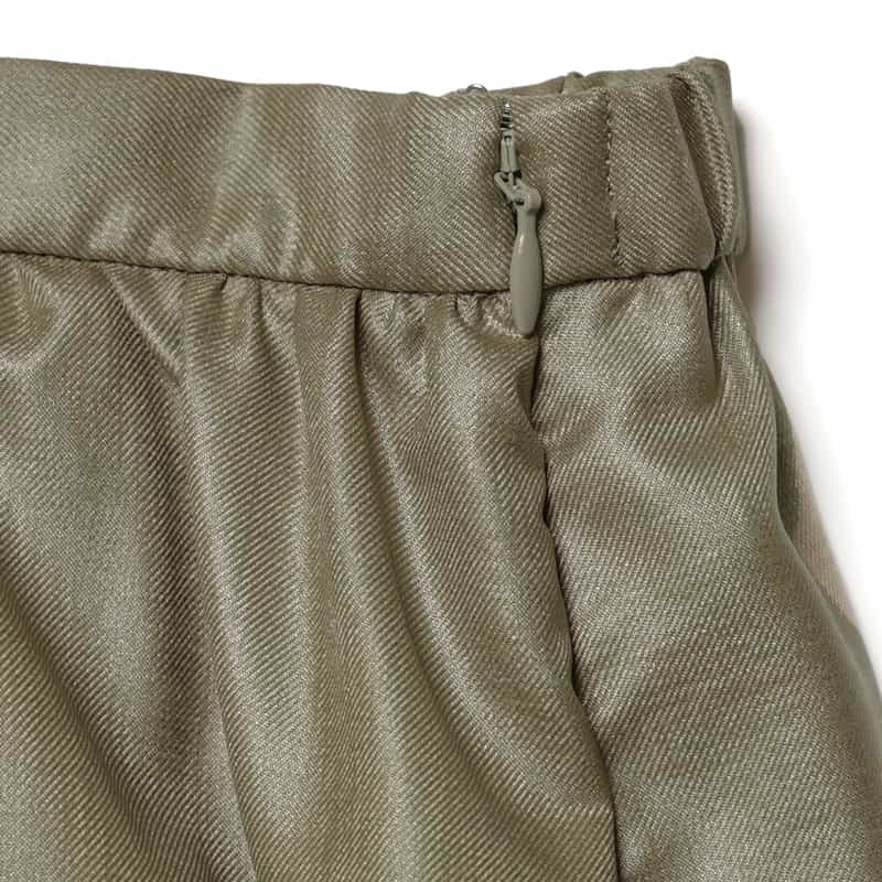 BARNEYS NEW YORK ウォッシャブル 切替ギャザースカート BEIGE