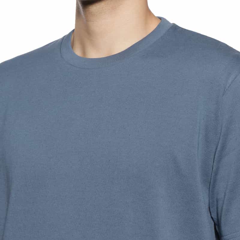 BARNEYS NEW YORK コットンリネン素材Tシャツ BLUE