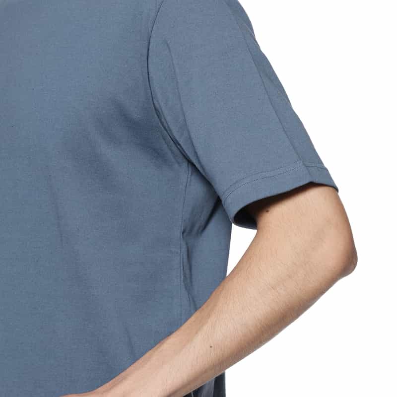 BARNEYS NEW YORK コットンリネン素材Tシャツ BLUE
