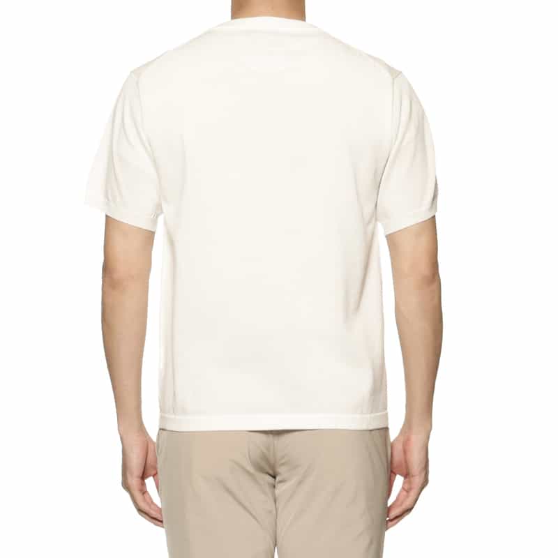 BARNEYS NEW YORK クルーネックニットTシャツ WHITE