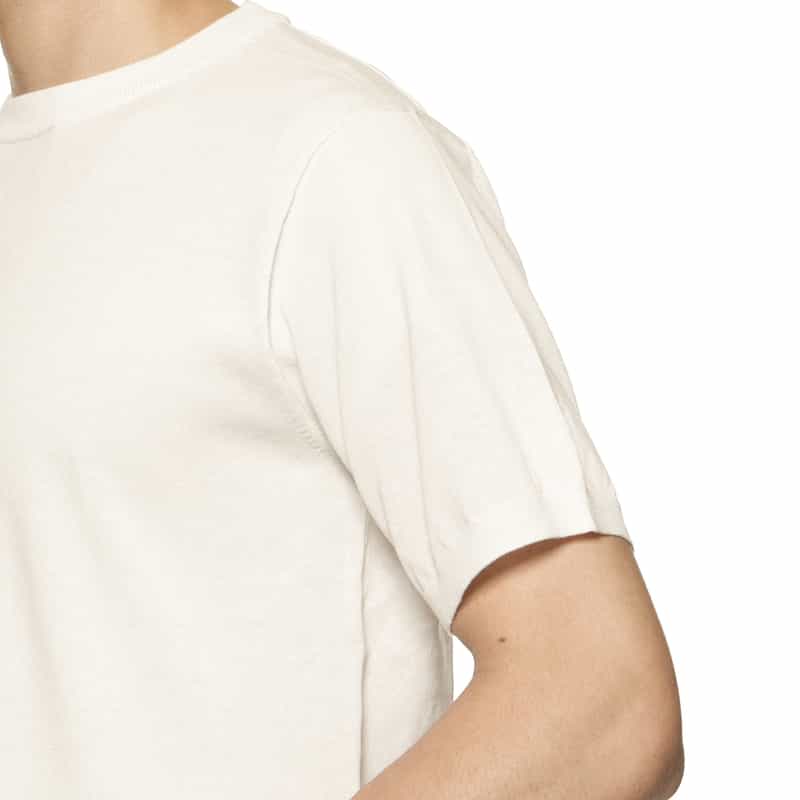 BARNEYS NEW YORK クルーネックニットTシャツ WHITE