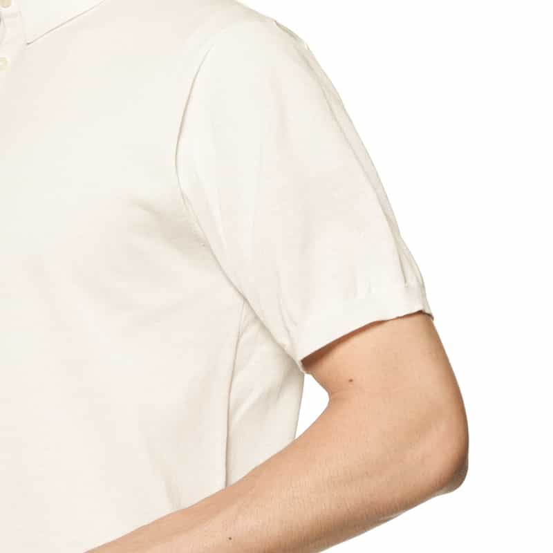 BARNEYS NEW YORK ニットポロシャツ WHITE