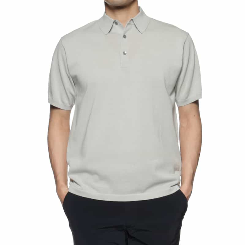 BARNEYS NEW YORK ニットポロシャツ GRAY