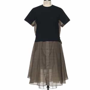 国内発送【sacai】コンビネーション ドレス/インナードレス付き コンビネーション ドレス (インナードレス付き)(2240342