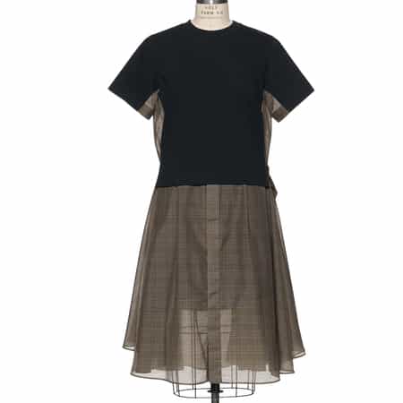国内発送【sacai】コンビネーション ドレス/インナードレス付き 国内発送【sacai】コンビネーション ドレス /インナードレス付き