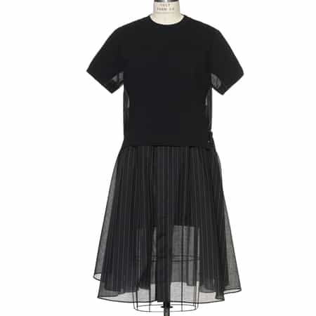 国内発送【sacai】コンビネーション ドレス /インナードレス付き コンビネーション ドレス （インナードレス付き）（2240342