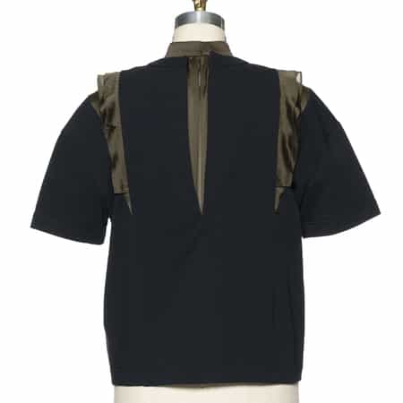 SACAI(サカイ)コンビネーション フリルカットソー (ブラック