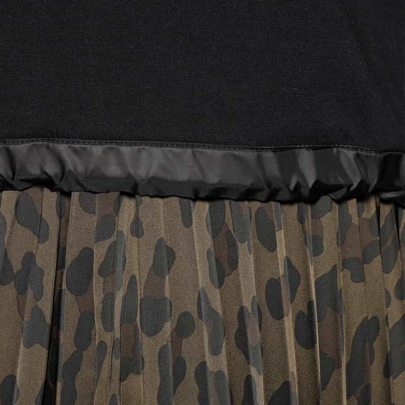 SACAI コンビネーション プリーツドレス BROWN