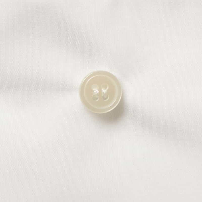 BARNEYS NEW YORK ウォッシャブル リブ付き2WAYシャツ WHITE