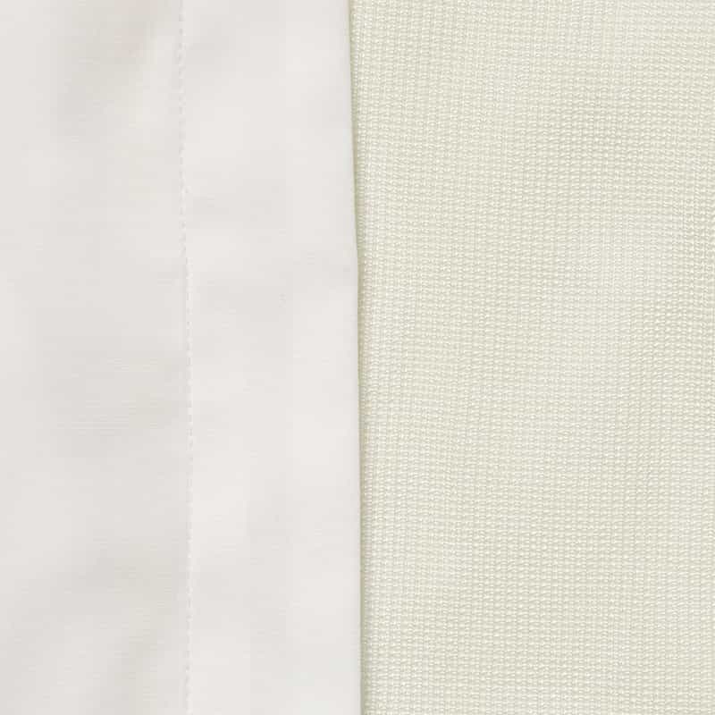 BARNEYS NEW YORK ウォッシャブル リブ付き2WAYシャツ WHITE