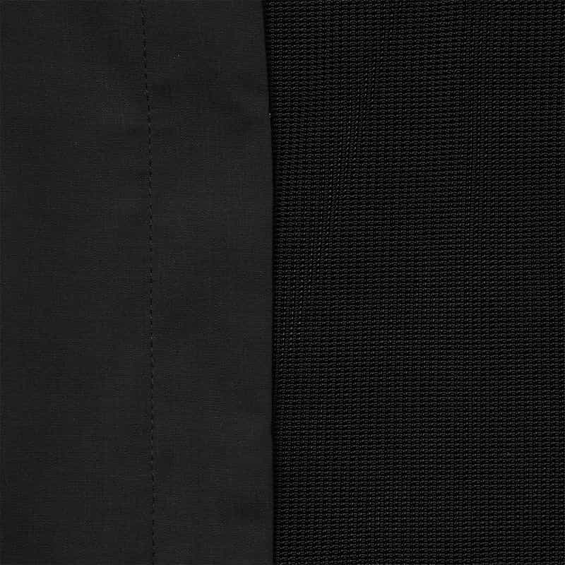 BARNEYS NEW YORK ウォッシャブル リブ付き2WAYシャツ BLACK