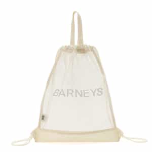 "BARNEYS" ロゴ入り メッシュナップサック