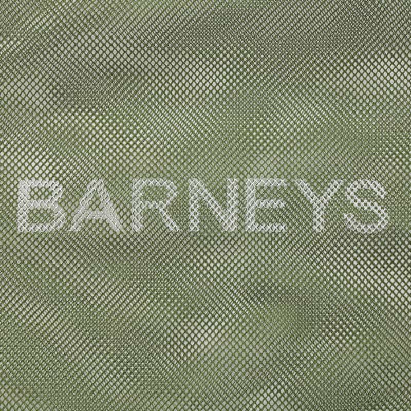 BARNEYS NEW YORK "BARNEYS" ロゴ入り メッシュナップサック KHAKI