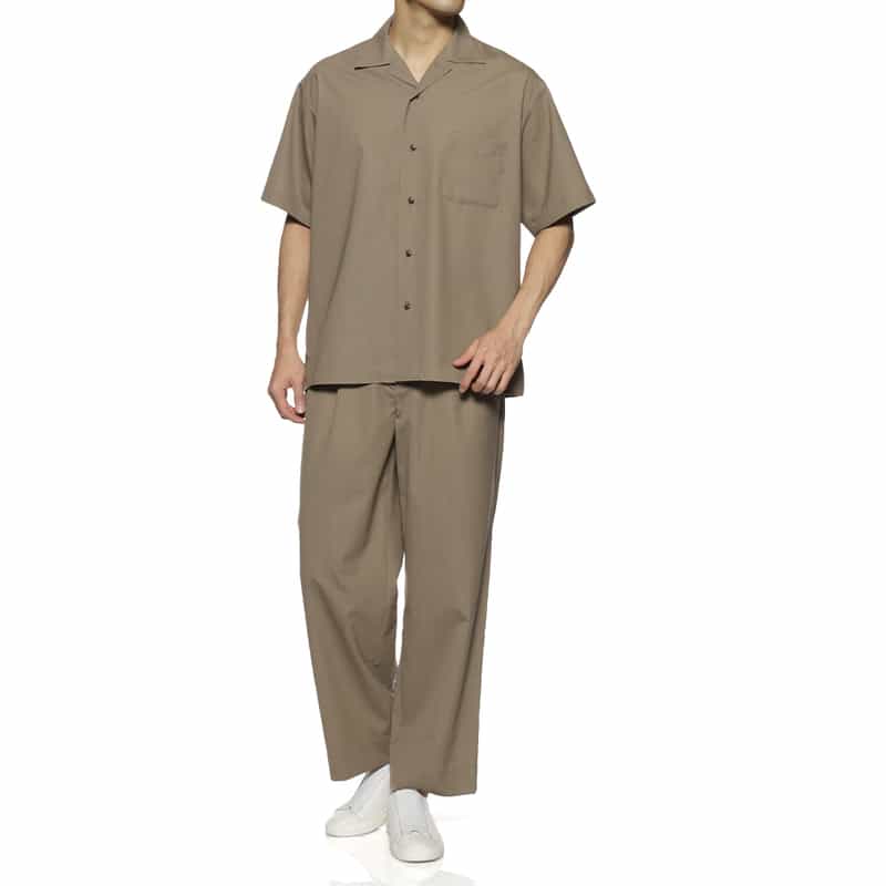 BARNEYS NEW YORK セットアップ オープンカラーシャツ BEIGE