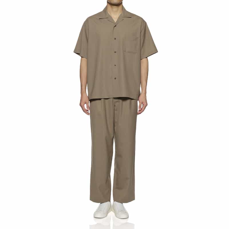 BARNEYS NEW YORK セットアップ オープンカラーシャツ BEIGE