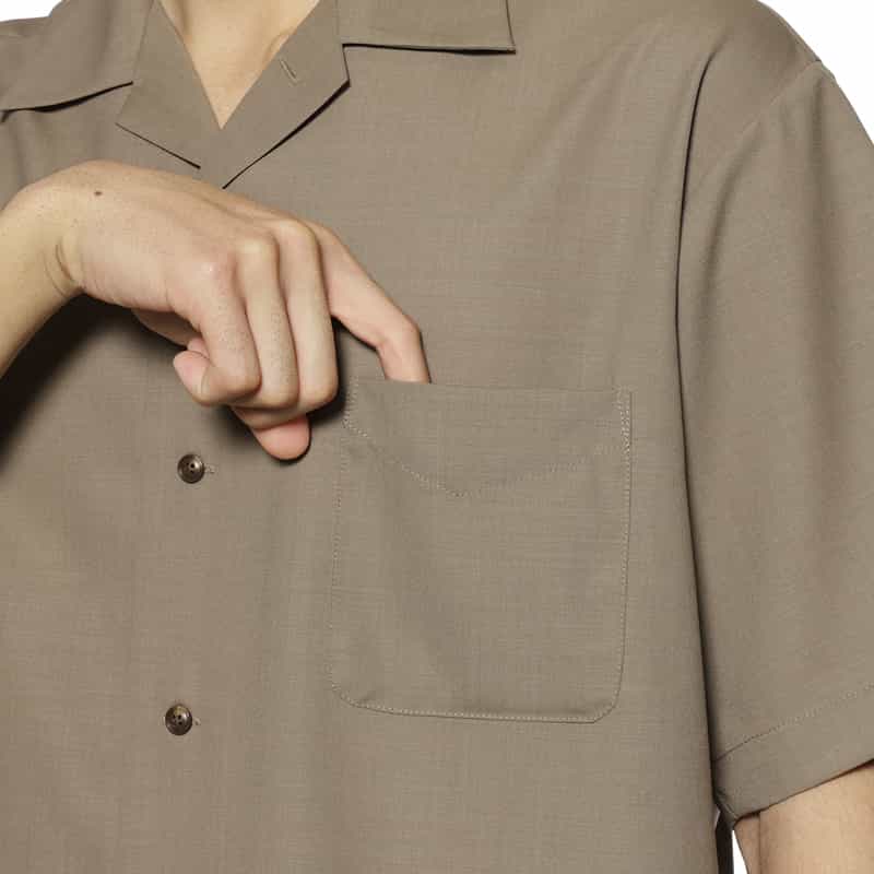 BARNEYS NEW YORK セットアップ オープンカラーシャツ BEIGE