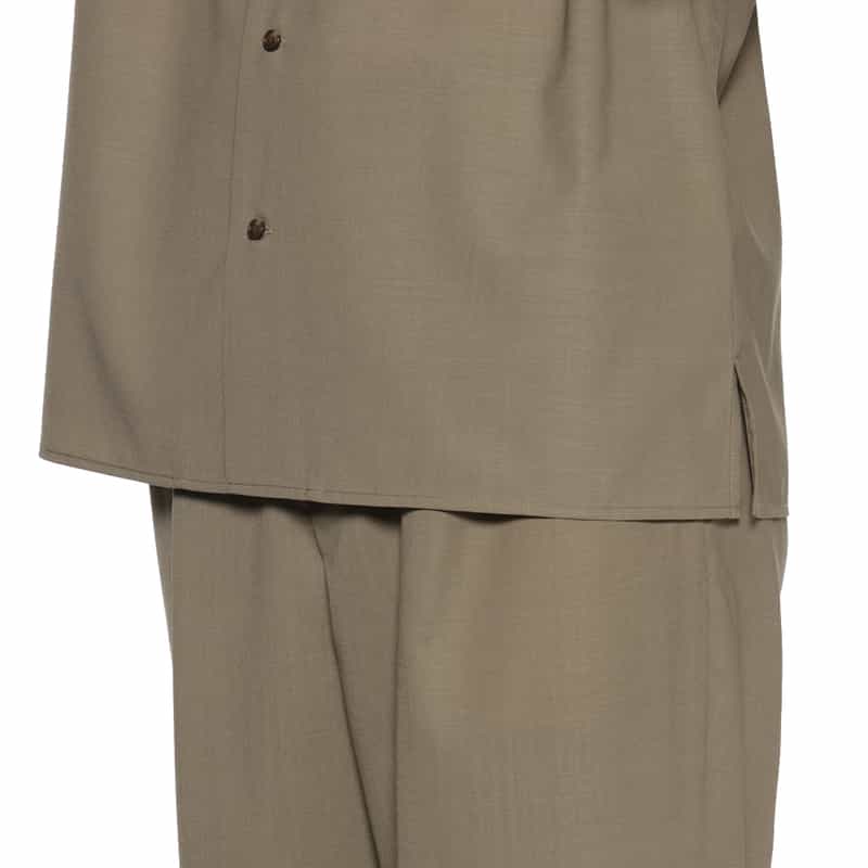 BARNEYS NEW YORK セットアップ オープンカラーシャツ BEIGE