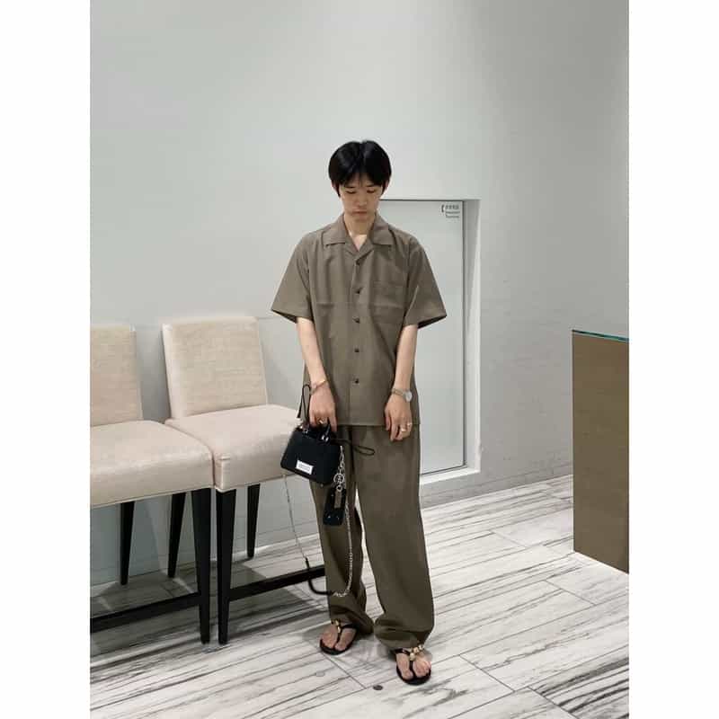 BARNEYS NEW YORK セットアップ オープンカラーシャツ BEIGE