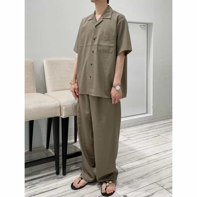 BARNEYS NEW YORK セットアップ オープンカラーシャツ BEIGE