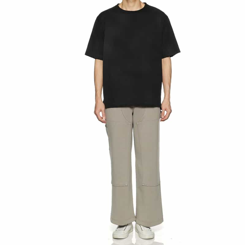 BARNEYS NEW YORK ポンチ素材ダブルニー ドローストリングスウェットパンツ KHAKI