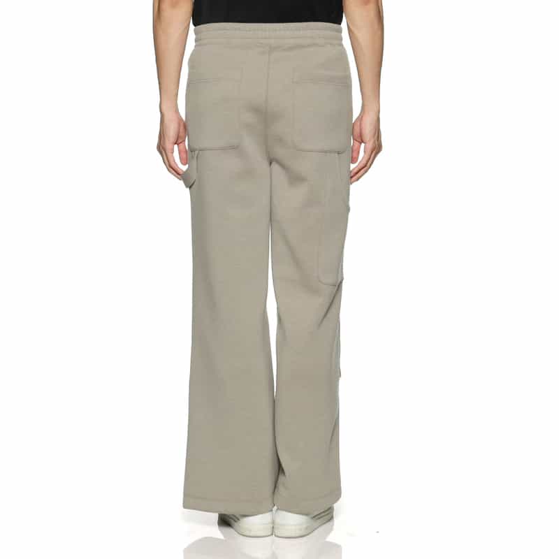 BARNEYS NEW YORK ポンチ素材ダブルニー ドローストリングスウェットパンツ KHAKI