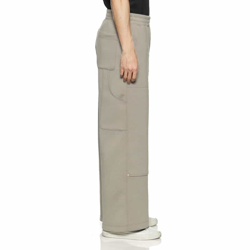 BARNEYS NEW YORK ポンチ素材ダブルニー ドローストリングスウェットパンツ KHAKI