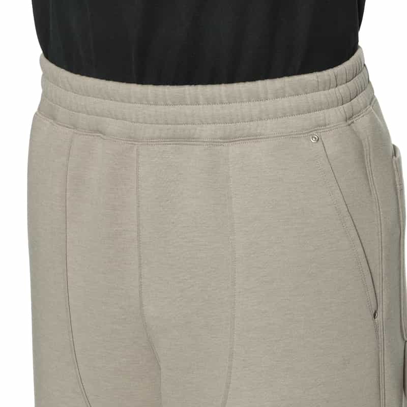 BARNEYS NEW YORK ポンチ素材ダブルニー ドローストリングスウェットパンツ KHAKI