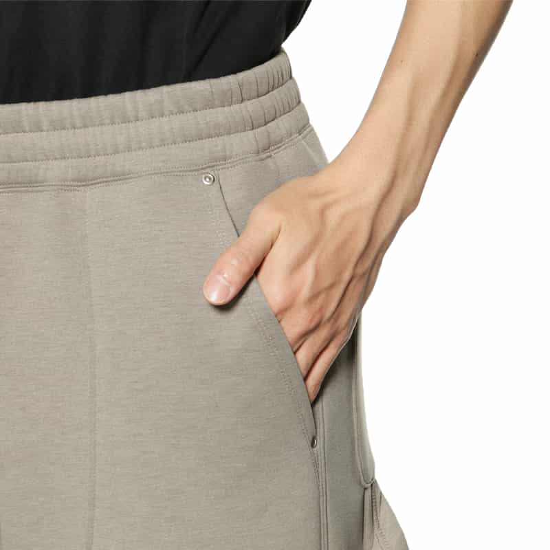 BARNEYS NEW YORK ポンチ素材ダブルニー ドローストリングスウェットパンツ KHAKI