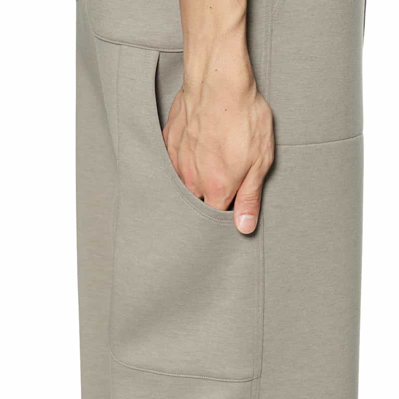 BARNEYS NEW YORK ポンチ素材ダブルニー ドローストリングスウェットパンツ KHAKI