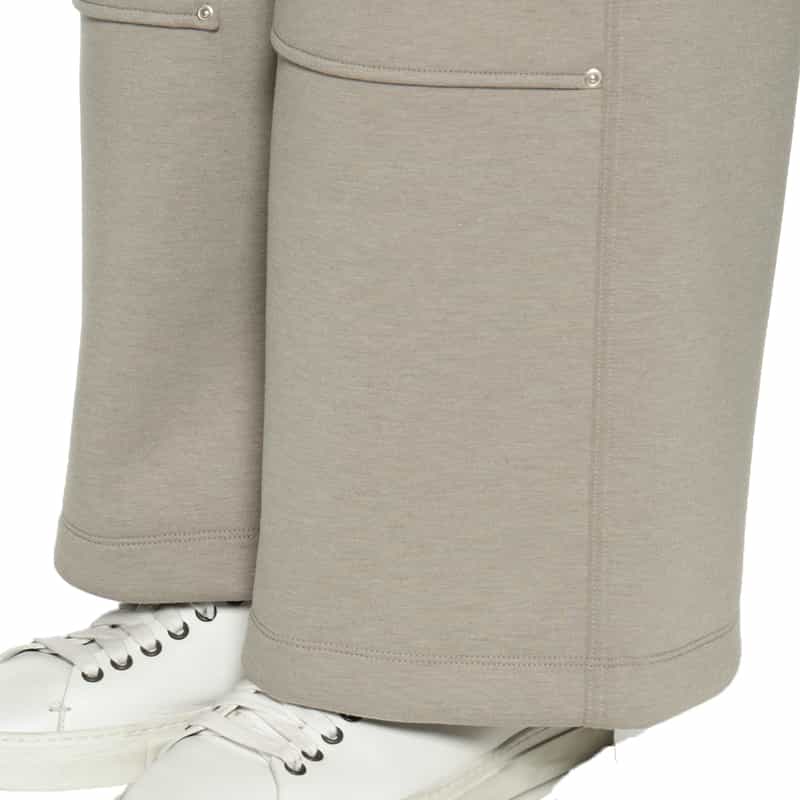 BARNEYS NEW YORK ポンチ素材ダブルニー ドローストリングスウェットパンツ KHAKI