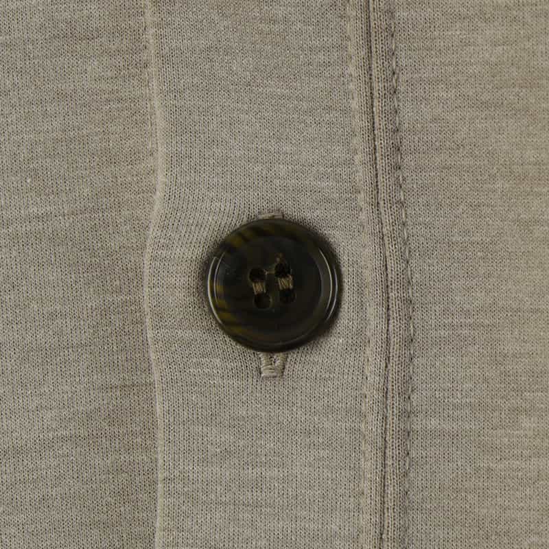 BARNEYS NEW YORK ポンチ素材スウェットカーディガン KHAKI