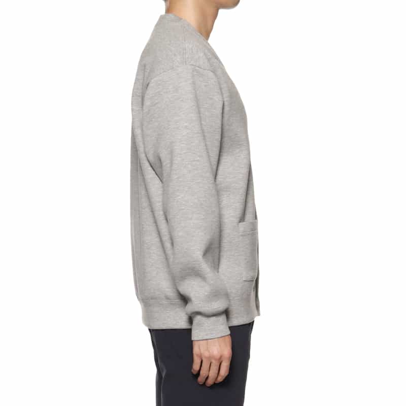 BARNEYS NEW YORK ポンチ素材スウェットカーディガン GRAY