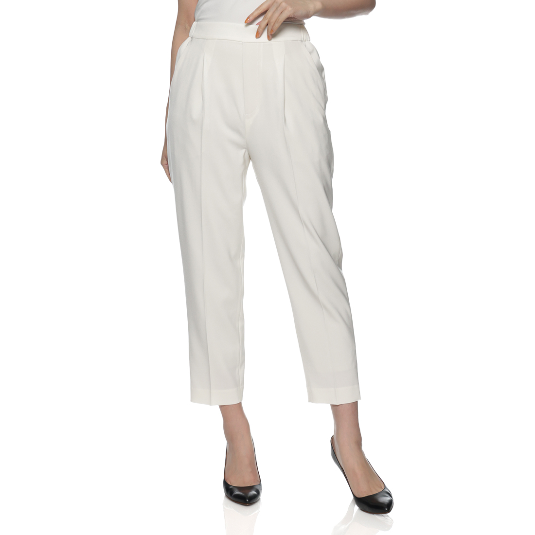 ウォッシャブル アンクル丈テーパードパンツ