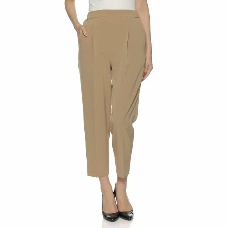 BARNEYS NEW YORK ウォッシャブル アンクル丈テーパードパンツ BEIGE