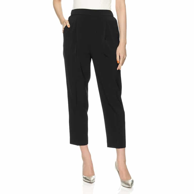 BARNEYS NEW YORK ウォッシャブル アンクル丈テーパードパンツ NAVY